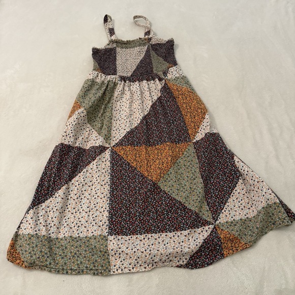 Universal Thread Patchwork Ditsy Floral Smocked Dress Size Medium Cottage Boho - Picture 11 of 11